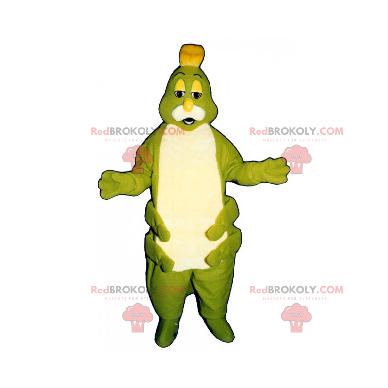 Mascote centopéia verde e barriga branca - Redbrokoly.com