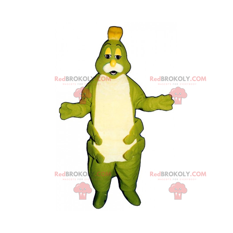 Mascotte de mille pattes vert et ventre blanc - Redbrokoly.com