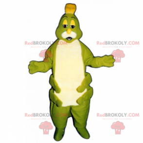 Mascote centopéia verde e barriga branca - Redbrokoly.com