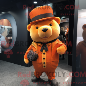 Orange Sow mascottekostuum...