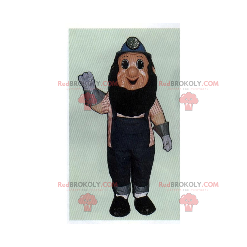 Mascote do mineiro com roupa de trabalho - Redbrokoly.com