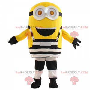 Mascota de Minion en traje de prisionero - Redbrokoly.com