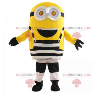 Minion mascot in prisoner outfit - Redbrokoly.com