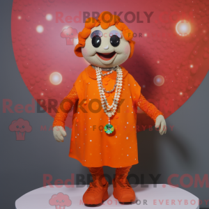 Orange maskot kostume...