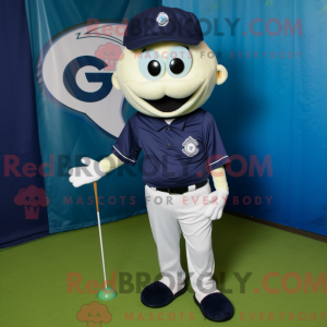 Navy Golf Ball maskot drakt...