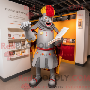 Grå Swiss Guard maskot...