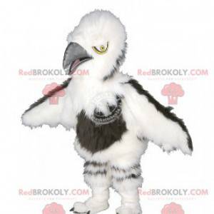 Peloso mascotte avvoltoio bianco e marrone - Redbrokoly.com