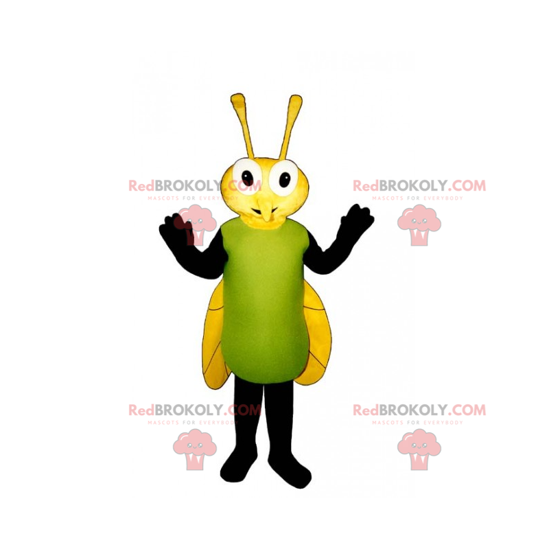 Fly mascot with yellow wings - Redbrokoly.com