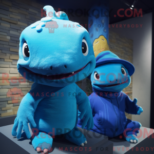 Blue Axolotls mascot...