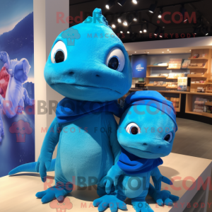 Blue Axolotls mascot...