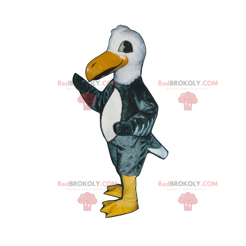 Mascote da gaivota com penas cinzentas - Redbrokoly.com Mascote da gaivota com penas cinzentas - Redbrokoly.com