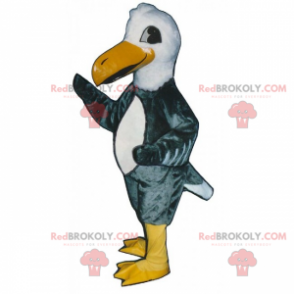 Seagull mascot with gray feathers - Redbrokoly.com