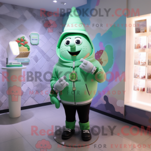 Grøn Ice Cream Cone maskot...