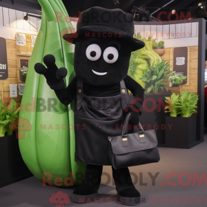 Black Celery mascot costume...