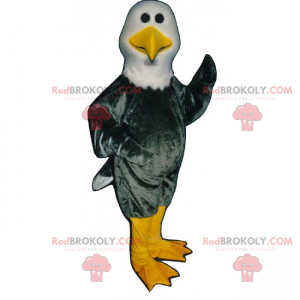 Mascotte de mouette bicolore - Redbrokoly.com