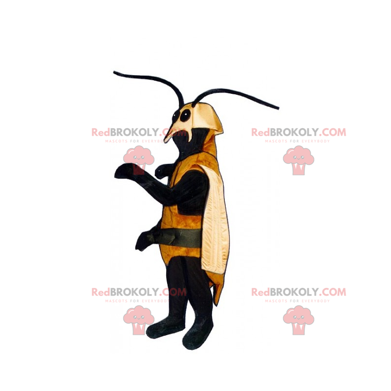 Mascotte de moustique aux longues antennes - Redbrokoly.com