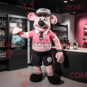 Personaggio mascotte rosa...