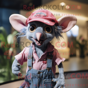 Pink Aye-Aye mascot costume...
