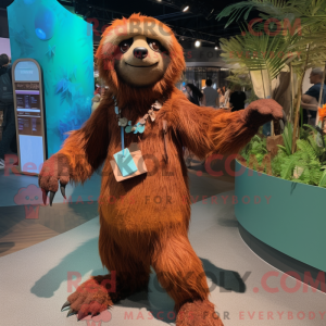 Rust Giant Sloth mascot...