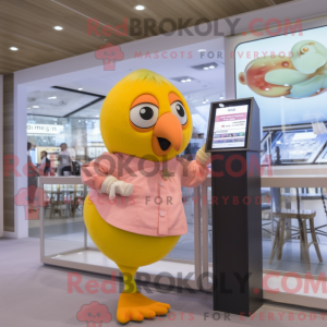 Peach Canary maskot kostume...
