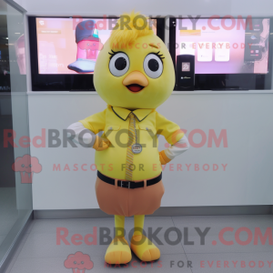 Peach Canary mascot costume...