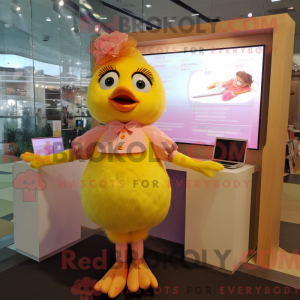 Peach Canary maskot kostume...