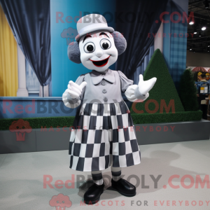 Grijs Mime-mascottekostuum...