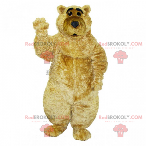 Beige and soft teddy bear mascot - Redbrokoly.com