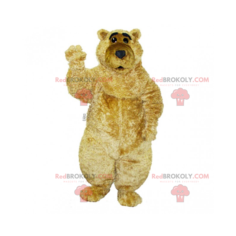 Beige and soft teddy bear mascot - Redbrokoly.com