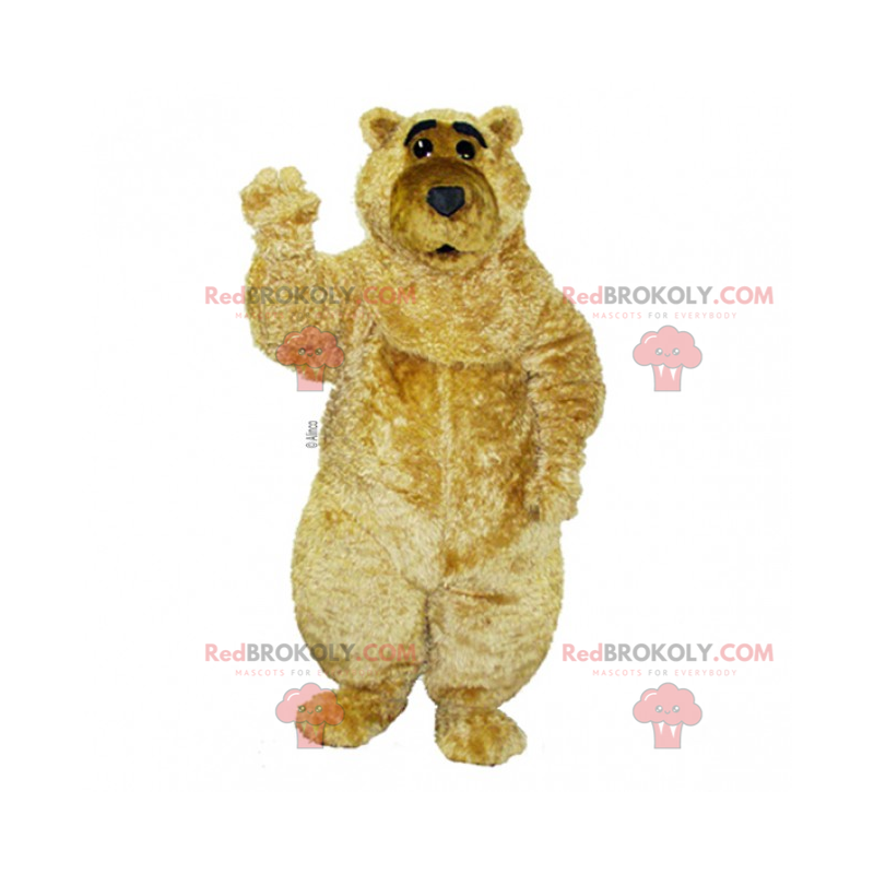 Beige en zachte teddybeer mascotte - Redbrokoly.com