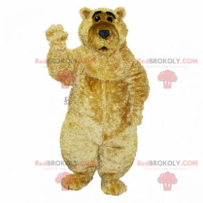 Mascote urso de pelúcia bege e macio - Redbrokoly.com