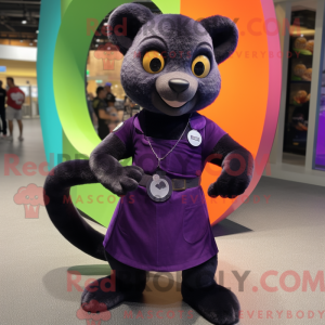 Lila Jaguarundi Maskottchen...