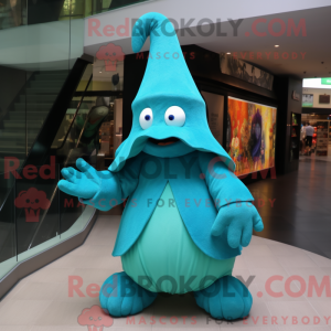 Turkis Witch S Hat maskot...