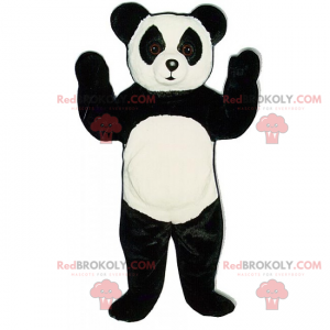 Mascotte de panda aux grands yeux curieux - Redbrokoly.com