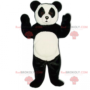 Panda maskot med store nysgerrige øjne - Redbrokoly.com
