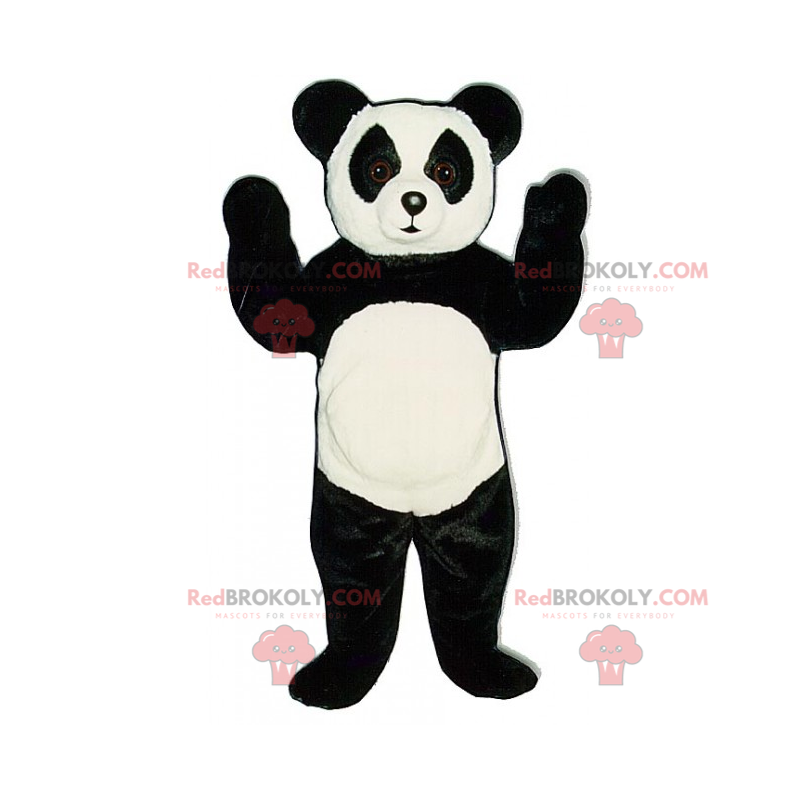 Panda-Maskottchen mit großen neugierigen Augen - Redbrokoly.com