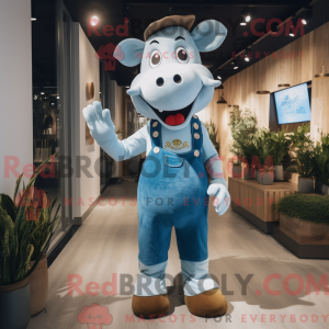 Sky Blue Cow mascotte...