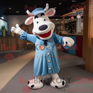 Sky Blue Cow mascotte...