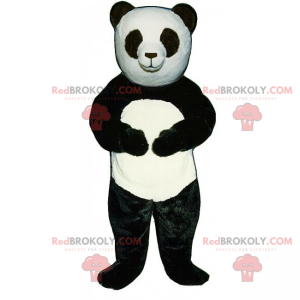 Mascote panda com olhos pretos - Redbrokoly.com