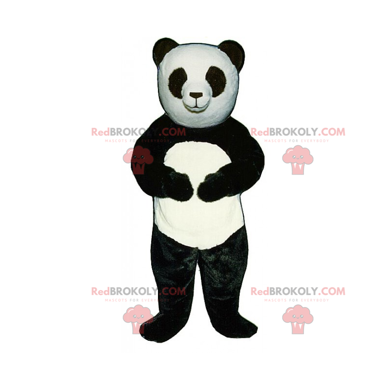 Panda mascot with black eyes - Redbrokoly.com