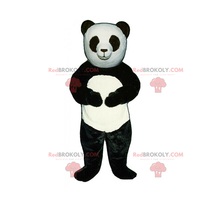 Panda maskot med sorte øjne - Redbrokoly.com