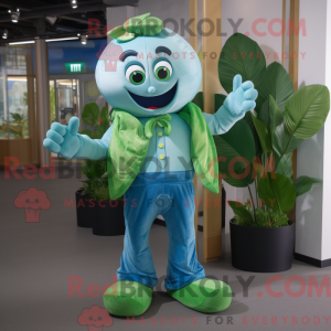 Cyan Beanstalk maskot...