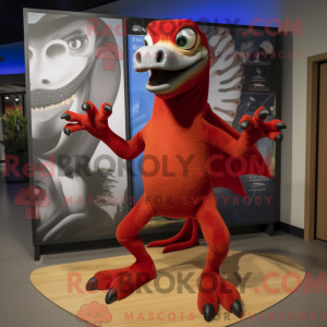 Personaggio mascotte rosso...