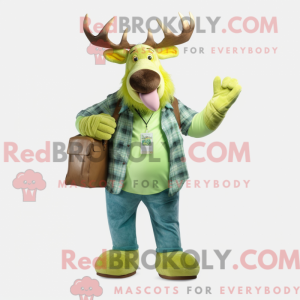Lime Green Moose maskot...
