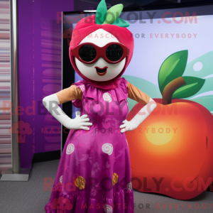 Magenta Apple Maskottchen...