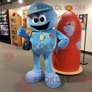 Himmelblå Granat maskot...