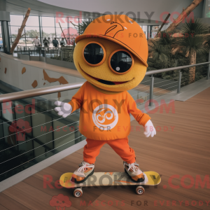 Orange Skateboard maskot...