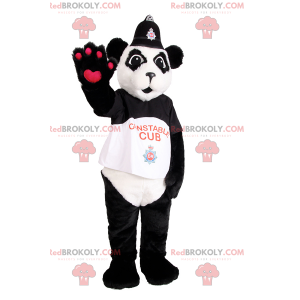 Panda maskot kledd som en politimann - Redbrokoly.com