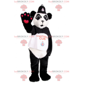 Mascotte de panda en tenue de policier - Redbrokoly.com
