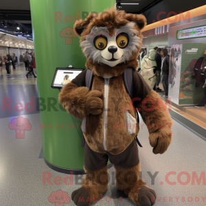 Brown Lemur mascottekostuum...